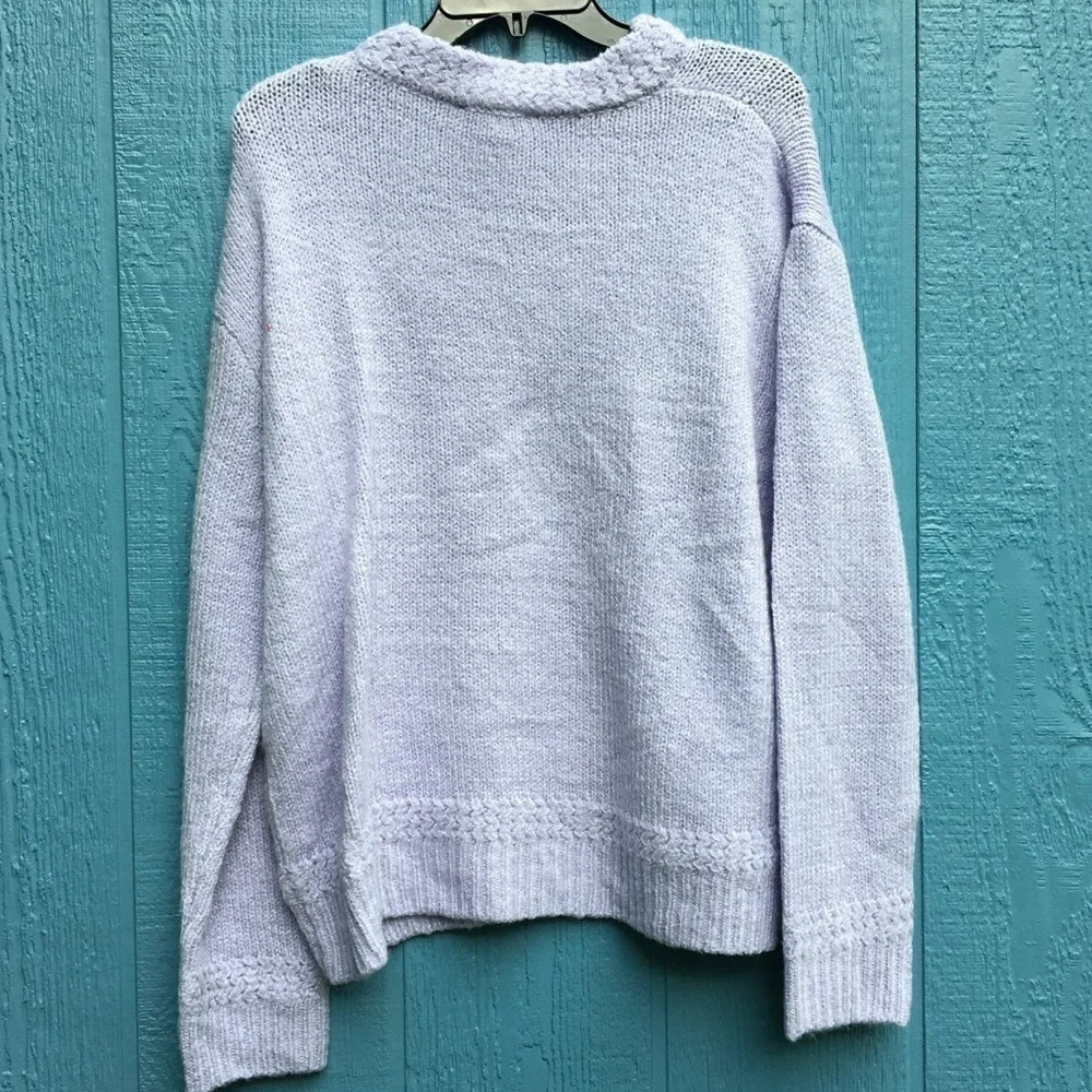 Double Zero Knit Sweater Pullover Top Blouse Gray… - image 2